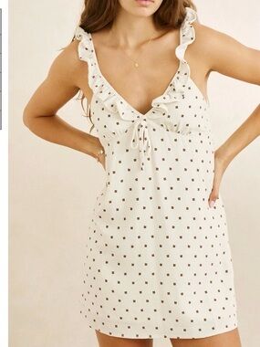 RHYTHM SANDY RUFFLE MINI DRESS Size XS